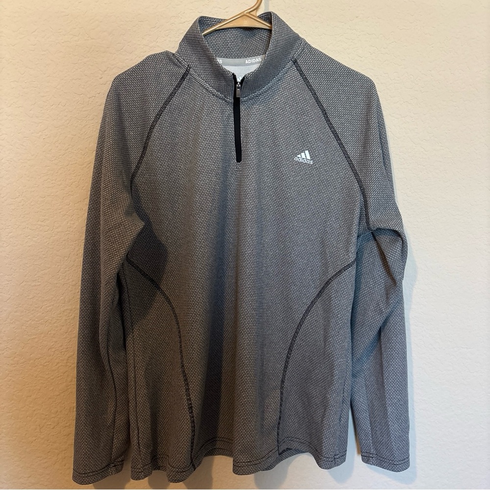 Adidas Golf Long Sleeved 1/4 Zip Pullover Women’s Size XL Grey And White